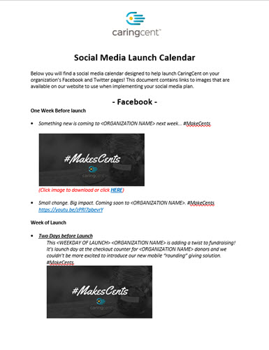 Social media launch calendar